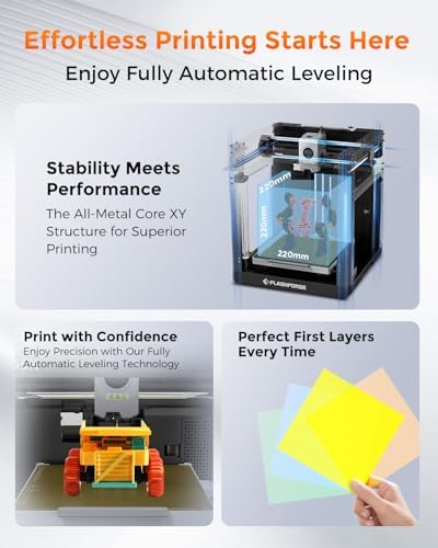 FLASHFORGE AD5X Multi Color 3D Printer 4 Colors with IFS  Fully Auto Leveling FDM 3D Printer with Max 600mm/s High Speed Printing and Max 300 C Nozzle  Large Printing Size 220   220   220mm
