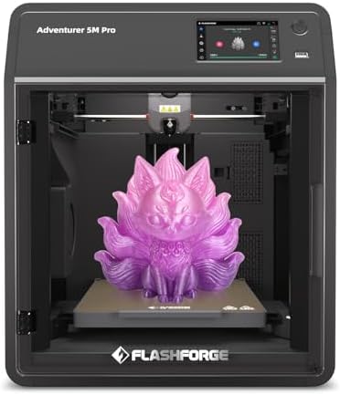 FLASHFORGE AD5X Multi Color 3D Printer 4 Colors with IFS  Fully Auto Leveling FDM 3D Printer with Max 600mm/s High Speed Printing and Max 300 C Nozzle  Large Printing Size 220   220   220mm