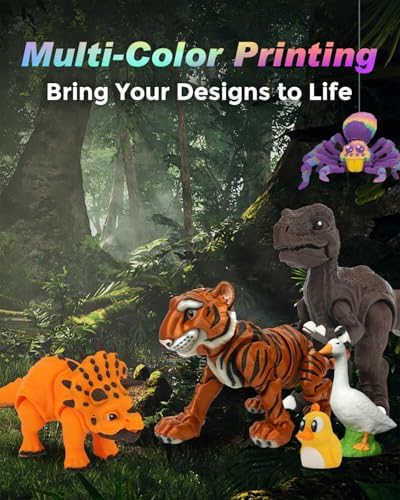 FLASHFORGE AD5X Multi Color 3D Printer  CoreXY 600mm/s High Speed  1 Click Auto Leveling  300 C Direct Drive Extruder  220x220x220mm Build Volume  Ideal for Precision and Efficiency