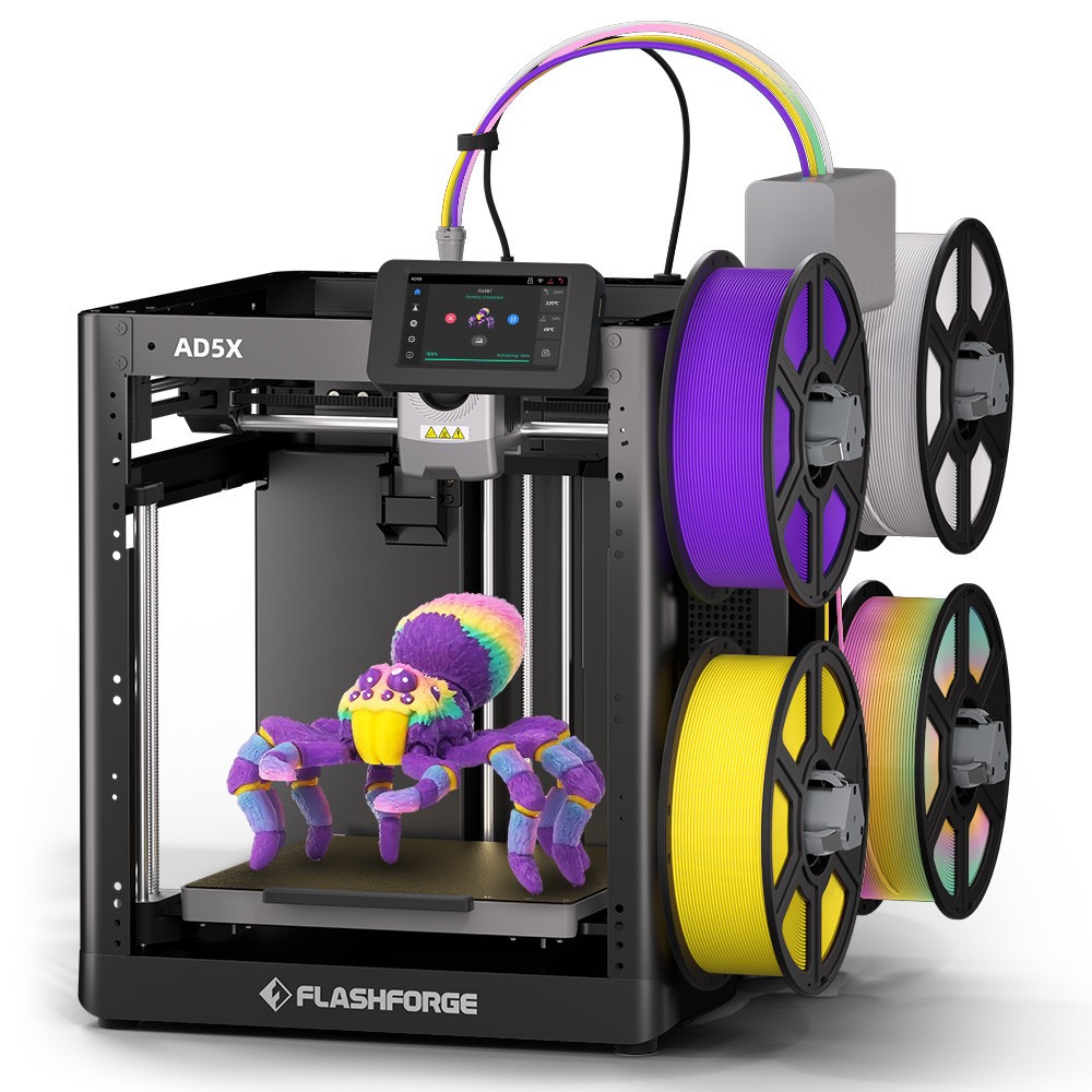 FLASHFORGE AD5X Multicolor 3D Printers w/ Max 600mm/s High Speed Auto Leveling