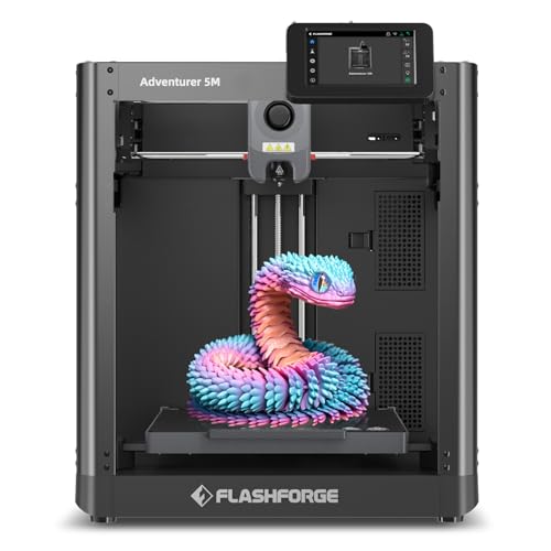 FLASHFORGE Adventurer 5M 3D Printer with Fully Auto Leveling  Max 600mm/s High Speed Printing  280 C Direct Extruder with 3S Detachable Nozzle  CoreXY All Metal Structure  Print Size 220x220x220mm
