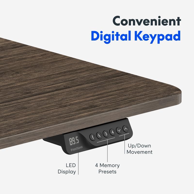 FLEXISPOT 71x32 Large Dual Motor Electric Standing Desk  Black Walnut   198 LBS Heavy Duty Capacity  Ideal for Home Office  Creative Studio  or Multi Monitor Setup