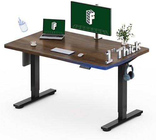 FLEXISPOT 71x32 Large Dual Motor Electric Standing Desk  Black Walnut   198 LBS Heavy Duty Capacity  Ideal for Home Office  Creative Studio  or Multi Monitor Setup