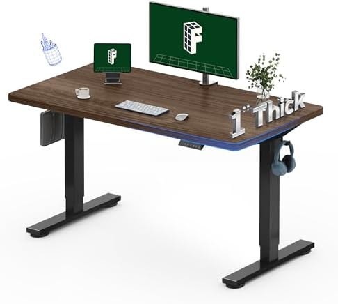 FLEXISPOT 71x32 Large Dual Motor Electric Standing Desk  Black Walnut   198 LBS Heavy Duty Capacity  Ideal for Home Office  Creative Studio  or Multi Monitor Setup