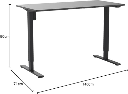 FLEXISPOT EN1 One Piece Standing Desk  Electric Adjustable with 4 Memory Presets  176 LBS Capacity  Stable & Quiet  Seamless Desktop for Home Office & Dual Monitors  55x28 Black