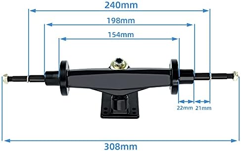 FLIPSKY 12 Inch Double Kingping Trucks for DIY Electric Skateboard   Esk8 Gold Screw Version  12 Truck with Motor Mount 
