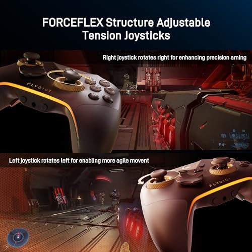 FLYDIGI VADER 5S Wired Controller for Xbox Series X S  Xbox One  Windows 10/11  FORCEFLEX Adjustable Tension Joysticks  FORCESWITCH Triggers  6 Remappable Buttons  3 5mm Audio Jack