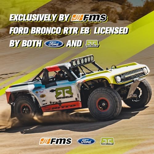 FMS 1/7 Ford Bronco RTR EB Fast RC Truck   Licensed by Ford & RTR Vehicles  80km/h Short Course Truck  4WD Brushless RC Car  CNC Metal Parts  Off Road Rock Crawler 4x4 for Adults  2025 paint scheme 