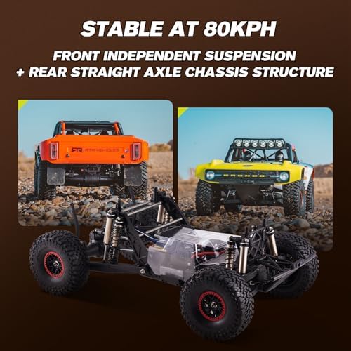 FMS 1/7 Ford Bronco RTR EB Fast RC Truck   Licensed by Ford & RTR Vehicles  80km/h Short Course Truck  4WD Brushless RC Car  CNC Metal Parts  Off Road Rock Crawler 4x4 for Adults  2025 paint scheme 