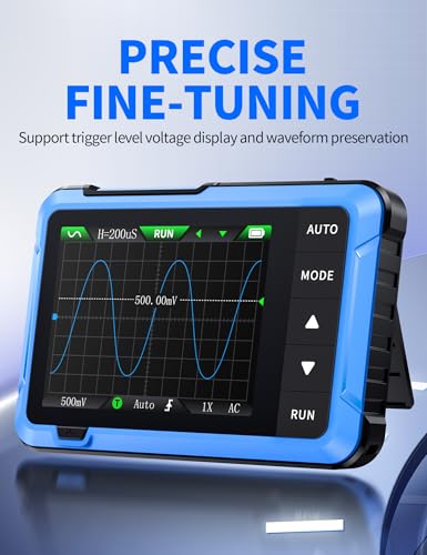 FNIRSI DSO 510 Handheld Oscilloscope/DDS Signal Generator 2 in 1  Digital Portable Automotive Oscilloscope 2 8 inch TFT  10MHz Bandwidth  48MS/s Sampling Rate  Trigger Function Auto/Nomal/Single