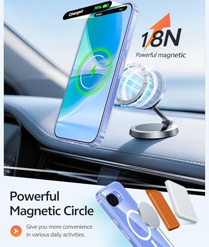 FNTCASE for Google Pixel 10a Case   Fit for Magsafe   Screen Protector  Anti Yellowing Transparent Clear   Military Grade Shockproof Protective Phone Cover for Pixel 10A   Clear