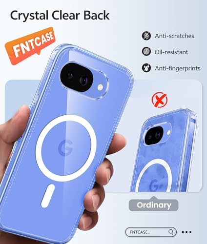 FNTCASE for Google Pixel 10a Case   Fit for Magsafe   Screen Protector  Anti Yellowing Transparent Clear   Military Grade Shockproof Protective Phone Cover for Pixel 10A   Clear