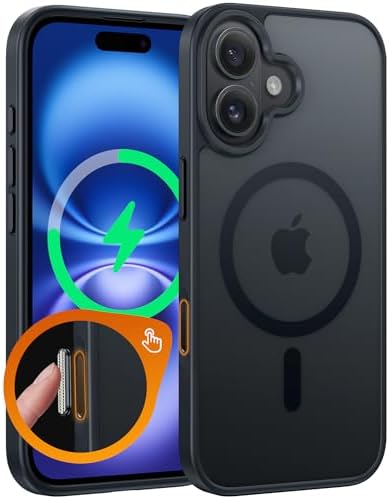 FNTCASE for Google Pixel 10 Pro XL Case  for Pixel 9 Pro XL Case  Fit for Magsafe  Translucent Matte  with Screen Protector  Military Grade Shockproof Protective Magnetic Phone Cover  6 8inch   Black 