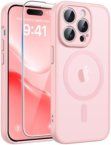 FNTCASE for Google Pixel 10 Pro XL Case  for Pixel 9 Pro XL Case  Fit for Magsafe  Translucent Matte  with Screen Protector  Military Grade Shockproof Protective Magnetic Phone Cover  6 8inch   Black 