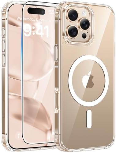 FNTCASE for Google Pixel 10 Pro XL Case  for Pixel 9 Pro XL Case  Fit for Magsafe  Translucent Matte  with Screen Protector  Military Grade Shockproof Protective Magnetic Phone Cover  6 8inch   Black 