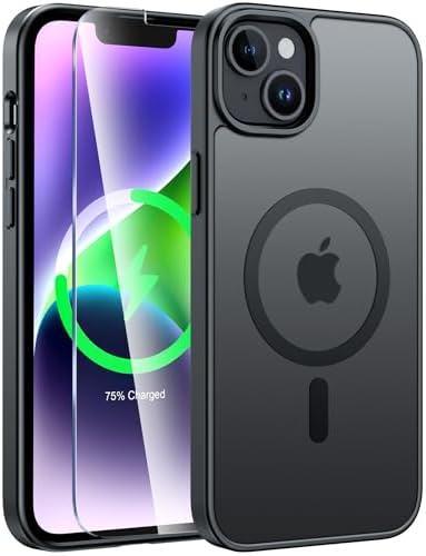 FNTCASE for Google Pixel 10 Pro XL Case  for Pixel 9 Pro XL Case  Fit for Magsafe  Translucent Matte  with Screen Protector  Military Grade Shockproof Protective Magnetic Phone Cover  6 8inch   Black 