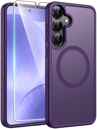 FNTCASE for Google Pixel 10 Pro XL Case  for Pixel 9 Pro XL Case  Fit for Magsafe  Translucent Matte  with Screen Protector  Military Grade Shockproof Protective Magnetic Phone Cover  6 8inch   Black 