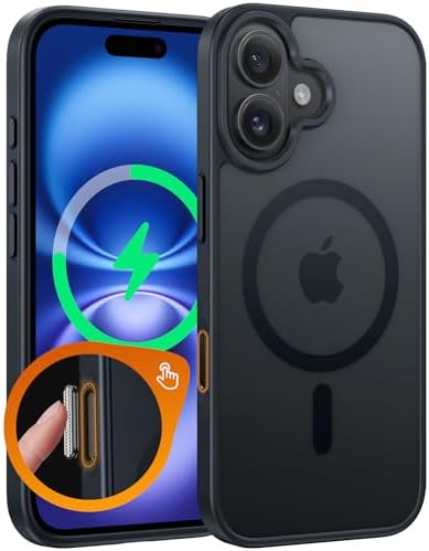 FNTCASE for Google Pixel 10 Pro XL Case  for Pixel 9 Pro XL Case  Fit for Magsafe  Translucent Matte  with Screen Protector  Military Grade Shockproof Protective Magnetic Phone Cover  6 8inch   Black 