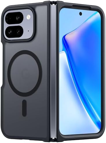FNTCASE for Google Pixel 10 Pro XL Case  for Pixel 9 Pro XL Case  Fit for Magsafe  Translucent Matte  with Screen Protector  Military Grade Shockproof Protective Magnetic Phone Cover  6 8inch   Black 
