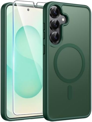 FNTCASE for Google Pixel 10 Pro XL Case  for Pixel 9 Pro XL Case  Fit for Magsafe  Translucent Matte  with Screen Protector  Military Grade Shockproof Protective Magnetic Phone Cover  6 8inch   Black 