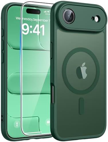 FNTCASE for Google Pixel 10 Pro XL Case  for Pixel 9 Pro XL Case  Fit for Magsafe  Translucent Matte  with Screen Protector  Military Grade Shockproof Protective Magnetic Phone Cover  6 8inch   Black 