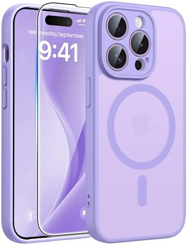 FNTCASE for Google Pixel 10 Pro XL Case  for Pixel 9 Pro XL Case  Fit for Magsafe  Translucent Matte  with Screen Protector  Military Grade Shockproof Protective Magnetic Phone Cover  6 8inch   Black 