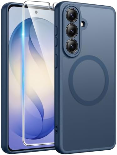 FNTCASE for Google Pixel 10 Pro XL Case  for Pixel 9 Pro XL Case  Fit for Magsafe  Translucent Matte  with Screen Protector  Military Grade Shockproof Protective Magnetic Phone Cover  6 8inch   Black 