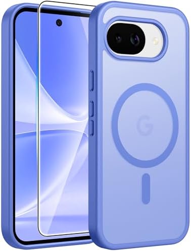 FNTCASE for Google Pixel 10 Pro XL Case  for Pixel 9 Pro XL Case  Fit for Magsafe  Translucent Matte  with Screen Protector  Military Grade Shockproof Protective Magnetic Phone Cover  6 8inch   Black 