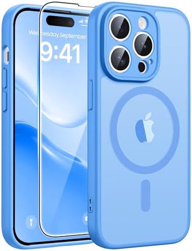 FNTCASE for Google Pixel 10 Pro XL Case  for Pixel 9 Pro XL Case  Fit for Magsafe  Translucent Matte  with Screen Protector  Military Grade Shockproof Protective Magnetic Phone Cover  6 8inch   Black 