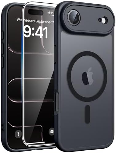 FNTCASE for Google Pixel 10 Pro XL Case  for Pixel 9 Pro XL Case  Fit for Magsafe  Translucent Matte  with Screen Protector  Military Grade Shockproof Protective Magnetic Phone Cover  6 8inch   Black 