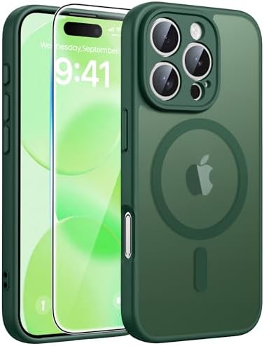 FNTCASE for Google Pixel 10 Pro XL Case  for Pixel 9 Pro XL Case  Fit for Magsafe  Translucent Matte  with Screen Protector  Military Grade Shockproof Protective Magnetic Phone Cover  6 8inch   Black 