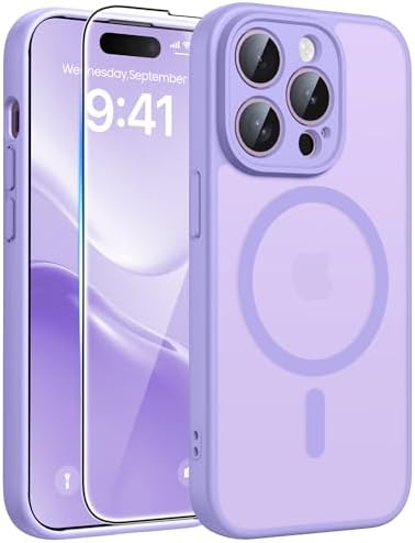 FNTCASE for Google Pixel 10 Pro XL Case  for Pixel 9 Pro XL Case  Fit for Magsafe  Translucent Matte  with Screen Protector  Military Grade Shockproof Protective Magnetic Phone Cover  6 8inch   Black 