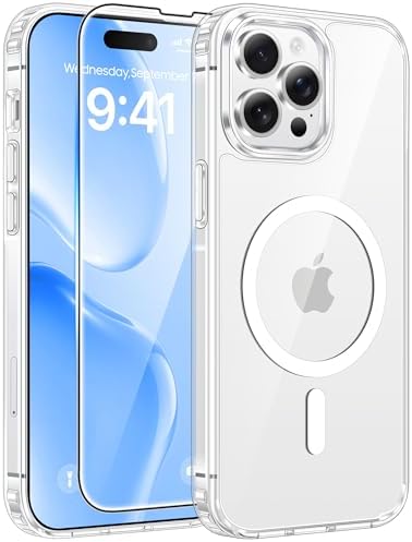 FNTCASE for Google Pixel 10 Pro XL Case  for Pixel 9 Pro XL Case  Fit for Magsafe  Translucent Matte  with Screen Protector  Military Grade Shockproof Protective Magnetic Phone Cover  6 8inch   Black 