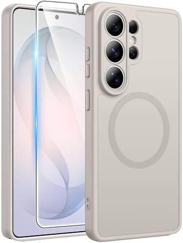 FNTCASE for Google Pixel 10 Pro XL Case  for Pixel 9 Pro XL Case  Fit for Magsafe  Translucent Matte  with Screen Protector  Military Grade Shockproof Protective Magnetic Phone Cover  6 8inch   Black 