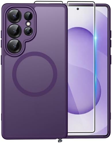 FNTCASE for Google Pixel 10 Pro XL Case  for Pixel 9 Pro XL Case  Fit for Magsafe  Translucent Matte  with Screen Protector  Military Grade Shockproof Protective Magnetic Phone Cover  6 8inch   Black 