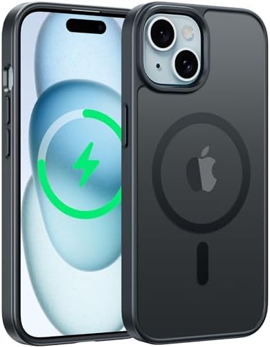 FNTCASE for Google Pixel 10 Pro XL Case  for Pixel 9 Pro XL Case  Fit for Magsafe  Translucent Matte  with Screen Protector  Military Grade Shockproof Protective Magnetic Phone Cover  6 8inch   Black 