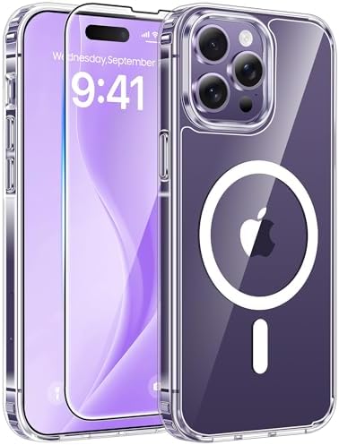 FNTCASE for Google Pixel 10 Pro XL Case  for Pixel 9 Pro XL Case  Fit for Magsafe  Translucent Matte  with Screen Protector  Military Grade Shockproof Protective Magnetic Phone Cover  6 8inch   Black 