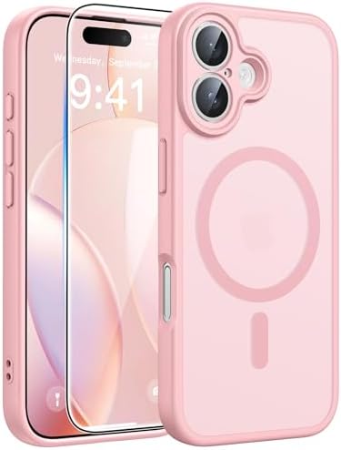 FNTCASE for Google Pixel 10 Pro XL Case  for Pixel 9 Pro XL Case  Fit for Magsafe  Translucent Matte  with Screen Protector  Military Grade Shockproof Protective Magnetic Phone Cover  6 8inch   Black 