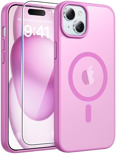 FNTCASE for Google Pixel 10 Pro XL Case  for Pixel 9 Pro XL Case  Fit for Magsafe  Translucent Matte  with Screen Protector  Military Grade Shockproof Protective Magnetic Phone Cover  6 8inch   Black 