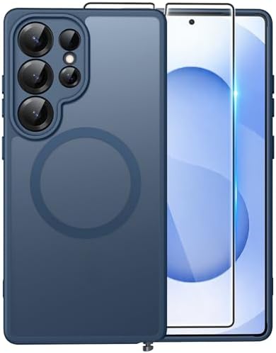 FNTCASE for Google Pixel 10 Pro XL Case  for Pixel 9 Pro XL Case  Fit for Magsafe  Translucent Matte  with Screen Protector  Military Grade Shockproof Protective Magnetic Phone Cover  6 8inch   Black 