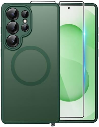 FNTCASE for Google Pixel 10 Pro XL Case  for Pixel 9 Pro XL Case  Fit for Magsafe  Translucent Matte  with Screen Protector  Military Grade Shockproof Protective Magnetic Phone Cover  6 8inch   Black 