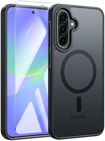 FNTCASE for Google Pixel 10 Pro XL Case  for Pixel 9 Pro XL Case  Fit for Magsafe  Translucent Matte  with Screen Protector  Military Grade Shockproof Protective Magnetic Phone Cover  6 8inch   Black 