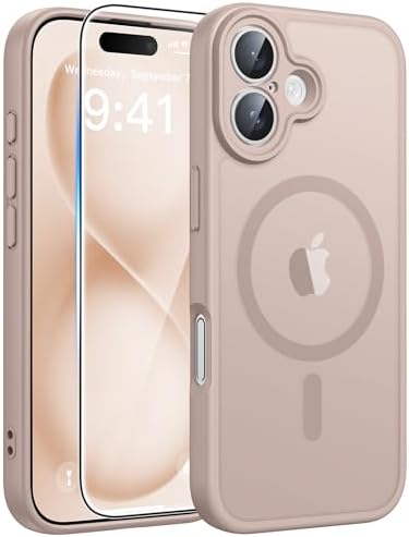 FNTCASE for Google Pixel 10 Pro XL Case  for Pixel 9 Pro XL Case  Fit for Magsafe  Translucent Matte  with Screen Protector  Military Grade Shockproof Protective Magnetic Phone Cover  6 8inch   Black 