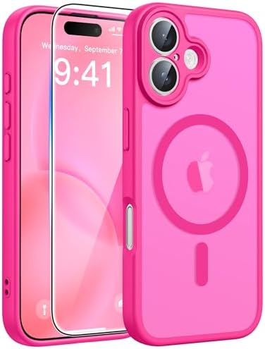 FNTCASE for Google Pixel 10 Pro XL Case  for Pixel 9 Pro XL Case  Fit for Magsafe  Translucent Matte  with Screen Protector  Military Grade Shockproof Protective Magnetic Phone Cover  6 8inch   Black 