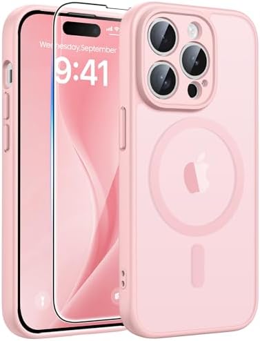 FNTCASE for Google Pixel 10 Pro XL Case  for Pixel 9 Pro XL Case  Fit for Magsafe  Translucent Matte  with Screen Protector  Military Grade Shockproof Protective Magnetic Phone Cover  6 8inch   Black 