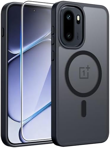 FNTCASE for Google Pixel 10 Pro XL Case  for Pixel 9 Pro XL Case  Fit for Magsafe  Translucent Matte  with Screen Protector  Military Grade Shockproof Protective Magnetic Phone Cover  6 8inch   Black 