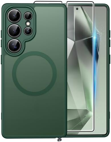 FNTCASE for Google Pixel 10 Pro XL Case  for Pixel 9 Pro XL Case  Fit for Magsafe  Translucent Matte  with Screen Protector  Military Grade Shockproof Protective Magnetic Phone Cover  6 8inch   Black 