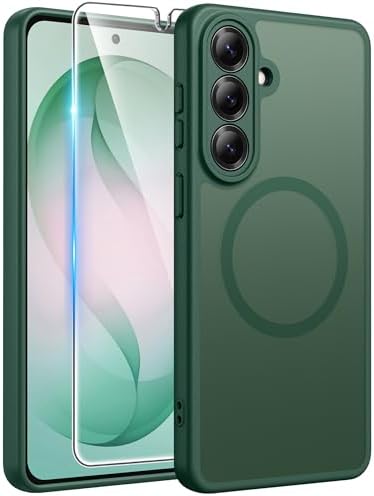 FNTCASE for Google Pixel 10 Pro XL Case  for Pixel 9 Pro XL Case  Fit for Magsafe  Translucent Matte  with Screen Protector  Military Grade Shockproof Protective Magnetic Phone Cover  6 8inch   Black 