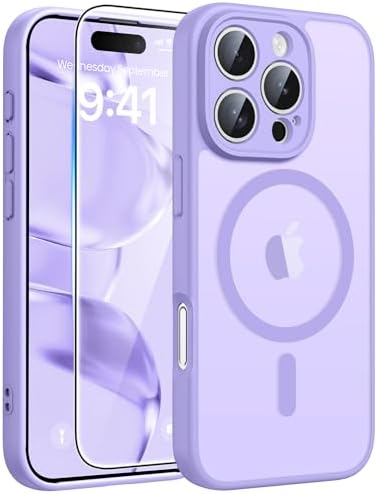 FNTCASE for Google Pixel 10 Pro XL Case  for Pixel 9 Pro XL Case  Fit for Magsafe  Translucent Matte  with Screen Protector  Military Grade Shockproof Protective Magnetic Phone Cover  6 8inch   Black 