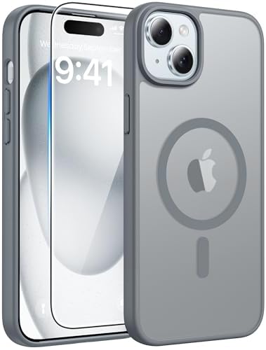 FNTCASE for Google Pixel 10 Pro XL Case  for Pixel 9 Pro XL Case  Fit for Magsafe  Translucent Matte  with Screen Protector  Military Grade Shockproof Protective Magnetic Phone Cover  6 8inch   Black 